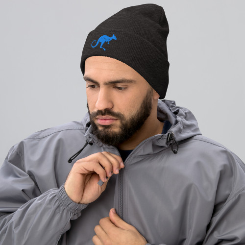 Modern Kangaroo Silhouette Unisex Beanie