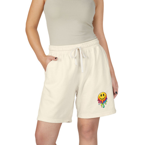 Drippy Rainbow Smiley Sweat Shorts