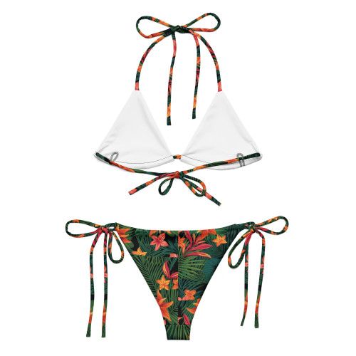 Recycled String Bikini with All-Over Print – Summer Essential