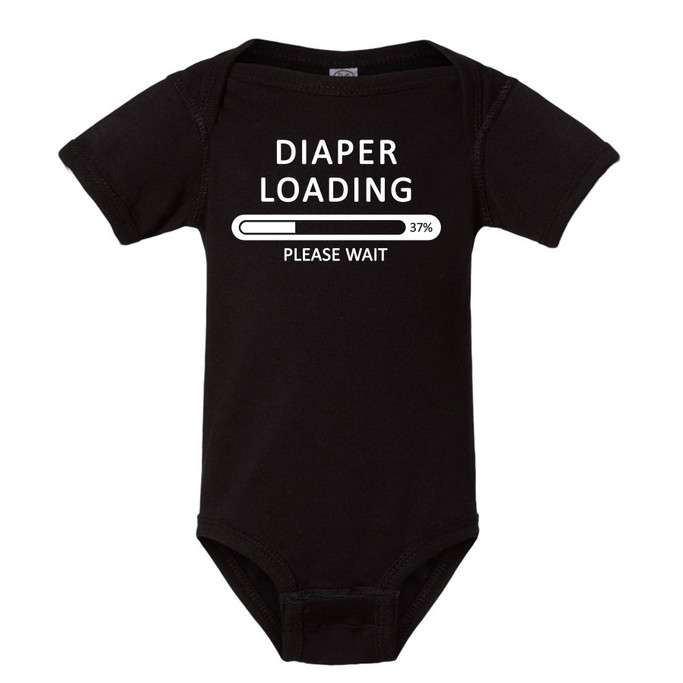 Diaper Loading Please Wait Baby/Toddler Onesie