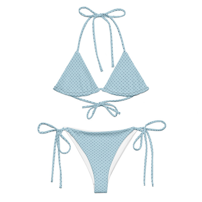 Recycled All-Over Print String Bikini – Sustainable & Stylish