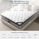Assembled in USA - High Quality 12" King Diamond Innerspring Hybrid and Cooling Gel Memory Foam Mattress, Pressure Relief, and Motion Isolation, CertiPUR-US and Oeko TEX Certified