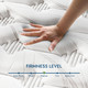 Assembled in USA - High Quality 12" King Diamond Innerspring Hybrid and Cooling Gel Memory Foam Mattress, Pressure Relief, and Motion Isolation, CertiPUR-US and Oeko TEX Certified