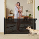 Retractable Baby Gate, Mesh Dog Gate for Doorways, Extends up to 120" Wide, 33" Tall Child Safety Gate for Doorways, Indoor & Outdoors, Stairs, Hallways, Black
