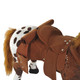 Qaba Sound-Making Ride On Horse for Toddlers 3-5, with Neighing and Galloping Sound, Stuffed Animal Horse Toy for Kids with Padding, Soft Feel, Brown
