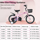 16 inch sporty kids bike with training wheels and stand Adjustable saddle Suitable for boys and girls aged 4-8 years tall Height 41-46 inches