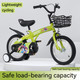 18 inch sporty kids bike with training wheels and stand Adjustable saddle Suitable for boys and girls aged 5-10 years tall Height 39-49 inches