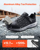 Steel Toe Shoes for Men US Size 10.5 Athletic Work Shoe Sneakers Black