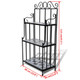 Plant Stand Display Black White Mosaic Pattern