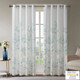 Burnout Printed Curtain Panel Pair(2 Pcs Window Panels)
