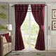 Pleat Curtain Panel with Tieback (Single) Burgundy 52x84"