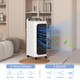 HOMCOM 26" Evaporative Air Cooler with Ice Packs, 3-In-1 Ice Cooling Fan, Portable Swamp Cooler with Water Tank, Timer, 90° Oscillating, Remote, for Home Office Bedroom