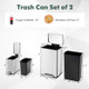10.5 Gal and 1.6 Gal Step Trash Can Combo Set with Detachable Inner Buckets