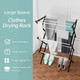 1set, Metal Clothes Rack, Pre Assembled Clothes Rack, Expandable Laundry Drying Rack, Towel Rack For Indoor And Outdoor Use