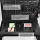 Foldable Laptop Table Bed Notebook Desk with Cooling Fan Mouse Board LED light 4 xUSB Ports Breakfast Snacking Tray