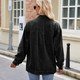 Women's denim jacket long sleeved fashionable button denim jacket with pockets #1