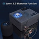 Projector with WiFi and Bluetooth; Projector 4K Support Native 1080P Projector; 5G WiFi FUDONI Outdoor Projector with 350 ANSI Max 300"Display(Shipment from FBA)