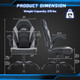 Ergonomic Office Computer Home Gaming Desk Chair Adjustable PU Leather Racing Chair Flip-up Armrest For Christmas Furniture