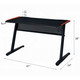 Black and Red Gaming Desk with LED Light and USB Port