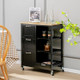 Rolling Kitchen Island Utility Storage Cart with 3 Large Drawers