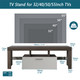 20 minutes quick assembly brown simple modern TV stand with the toughened glass shelf Floor cabinet Floor TV wall cabinet Brown + whiteTV bracket with LED Color Changing Lights for Living Room