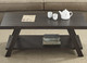 Athens Contemporary Wood Shelf Coffee Table in Weathered Espresso