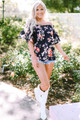 Savanna Ruffle Off Shoulder Flounce Sleeve Blouse
