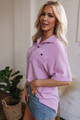 Kyla Flap Pocket Collared Buttoned Short Sleeve Blouse
