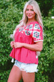 Zayla Embroidered Tassel Tie V Neck Blouse