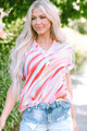 Cali Abstract Short Sleeve Blouse