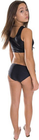 GIRL'S TWO PIECE TIE FRONT BATHING SUIT