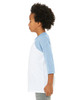 Youth 3/4-Sleeve Baseball T-Shirt - WHITE/ BLACK - M