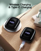 Wireless Earbuds, Bluetooth Earbuds Headphones Bass Stereo, IPX7 Waterproof Ear Buds with Mic LED Display, in Ear Earphones, 78H Playtime for Smartphone Laptop Pad Sports Workout