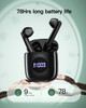Wireless Earbuds, Bluetooth Earbuds Headphones Bass Stereo, IPX7 Waterproof Ear Buds with Mic LED Display, in Ear Earphones, 78H Playtime for Smartphone Laptop Pad Sports Workout