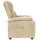 vidaXL Massage Chair Cream Fabric
