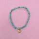 Stone Bead Heart Anklet