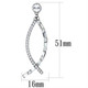 TK1806 - High polished (no plating) Stainless Steel Earrings with Top Grade Crystal  in Clear