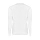 White Sueded Crew Neck Long Sleeve T-Shirt