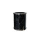 Two Piece Black Glass Bling Bathroom Accessory Set