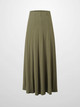 Panel Ribbed Skirt-Olive