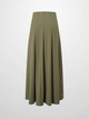 Panel Ribbed Skirt-Olive