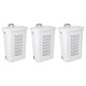 Set of 3 Laundry Hamper Dirty Clothes Baskets with Lids with Roller Wheels