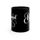 Black Ceramic Mug - 11oz - Blessed Graphic Illustration