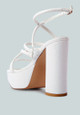 Beam Tips Strappy Chunky Platform High Heel Sandals