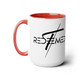 Ceramic Coffee Mug 15oz - Redeemed Cross Black Illustration