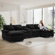 Comfy U Shape Cloud Couch - 124\" Chenille Sofa