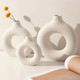 White Ceramic  Modern Home Boho Vases