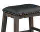 Set of 2 Faux Leather Counter Height Barstool