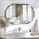 Bathroom Mirror for Wall, 24" X 36" Oval Mirror, Bathroom Vanity Mirror, Beveled Edge Frameless Wall Mount Vanity Mirror, Wall Mirror Decorative, Irregular Beveled Edge Mirror