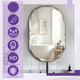 Bathroom Mirror for Wall, 24" X 36" Oval Mirror, Bathroom Vanity Mirror, Beveled Edge Frameless Wall Mount Vanity Mirror, Wall Mirror Decorative, Irregular Beveled Edge Mirror